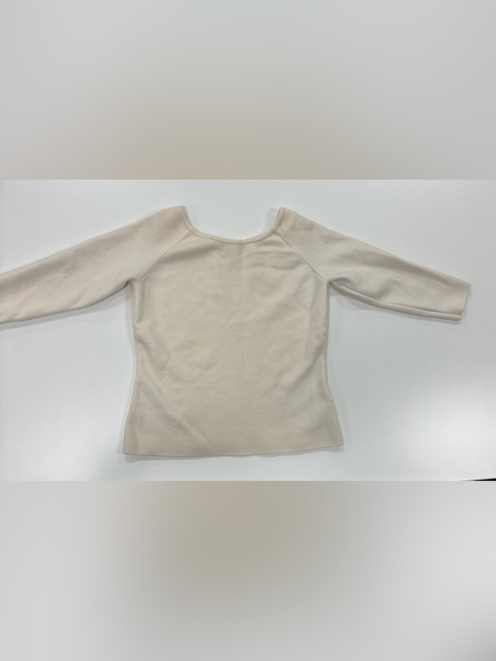 Escada Cream Scoop Neck 100% Virgin Wool Luxury Sweater